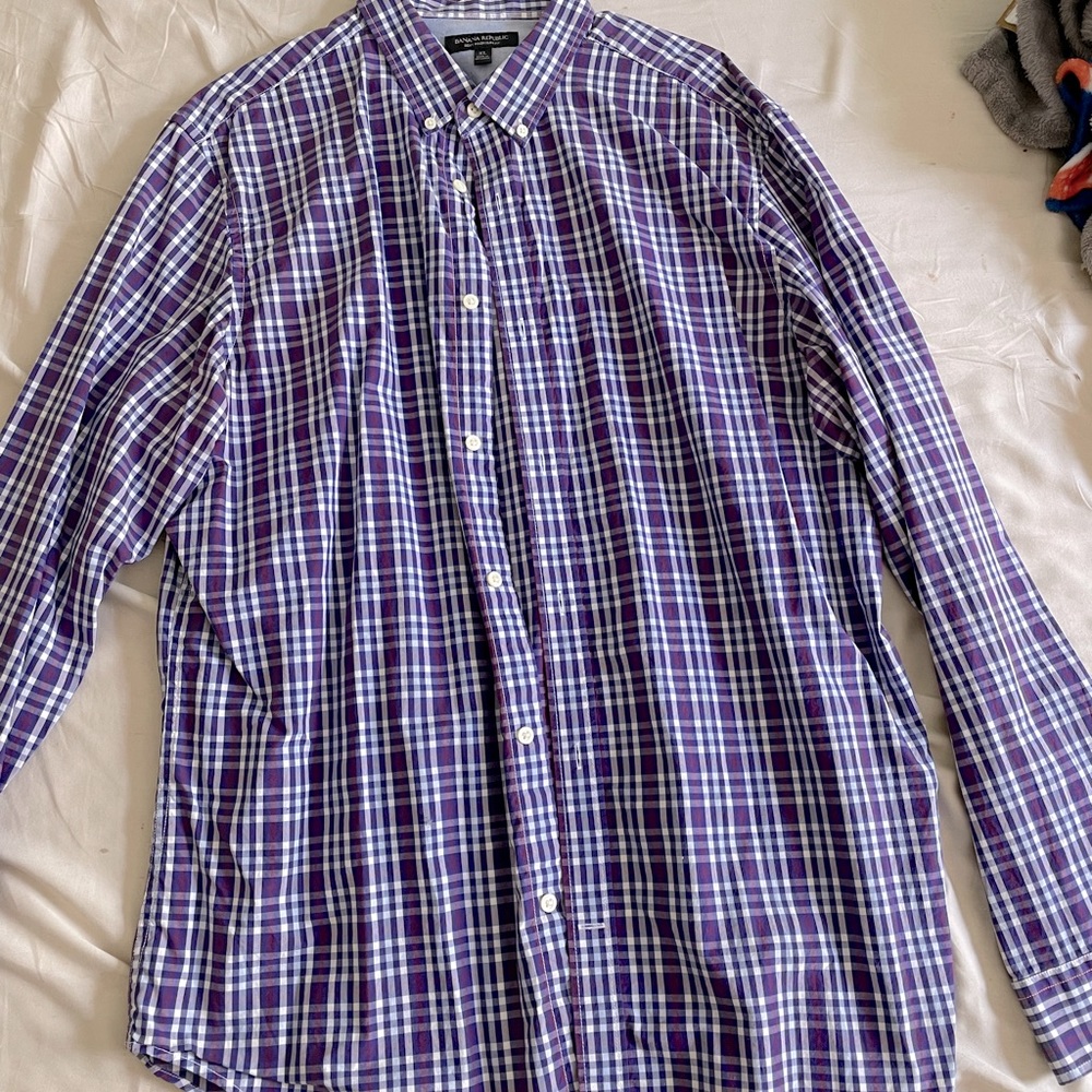 Banana Republic purple button down XL
